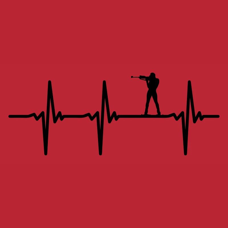 Biathlon Heartbeat Vector