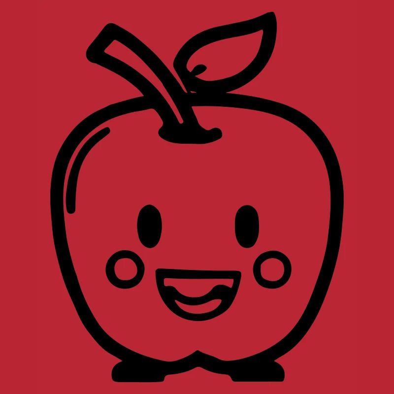 Niedlicher Apfel mit Gesicht Vektor Geschenkidee