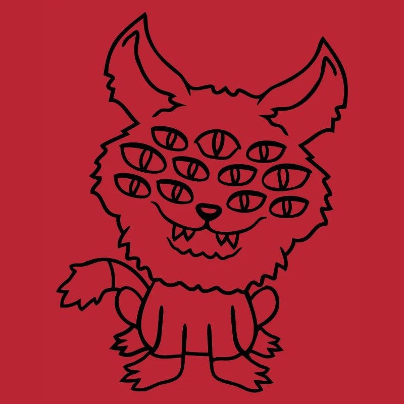 Cat Demon Many Eyes Devil Hell Evil Monster