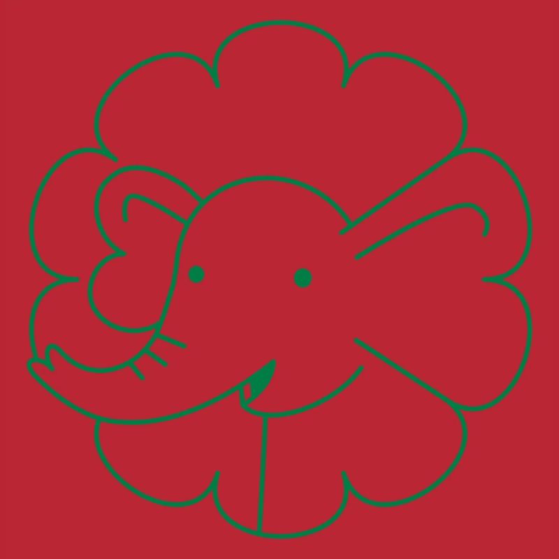 Joli éléphant floral