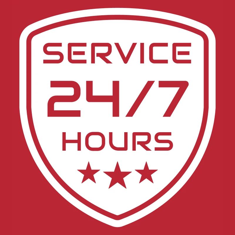 24/7 Service logo symbol shield
