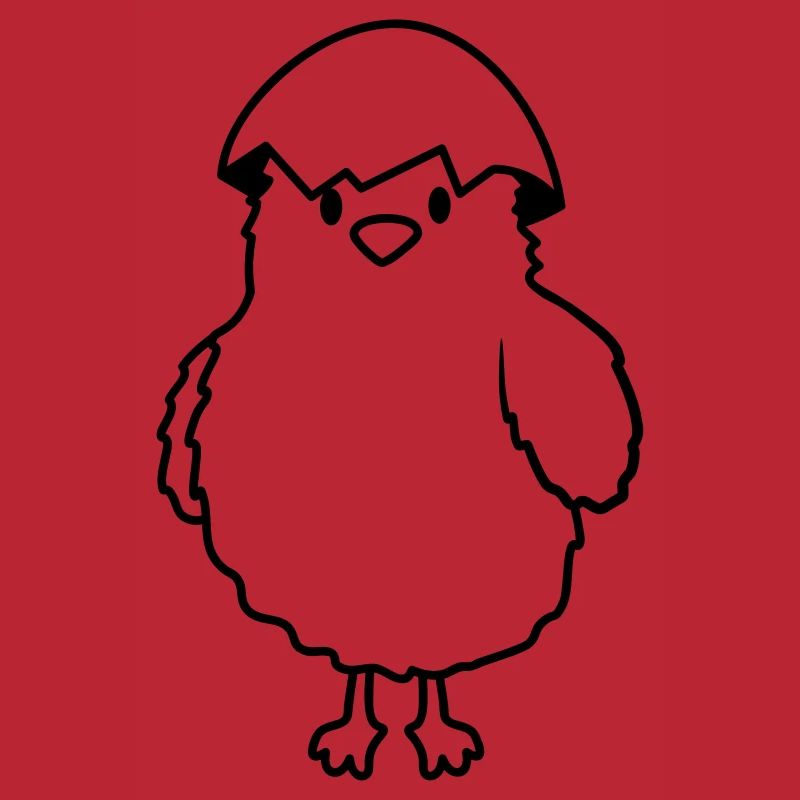 Chicks with eggshell on the head