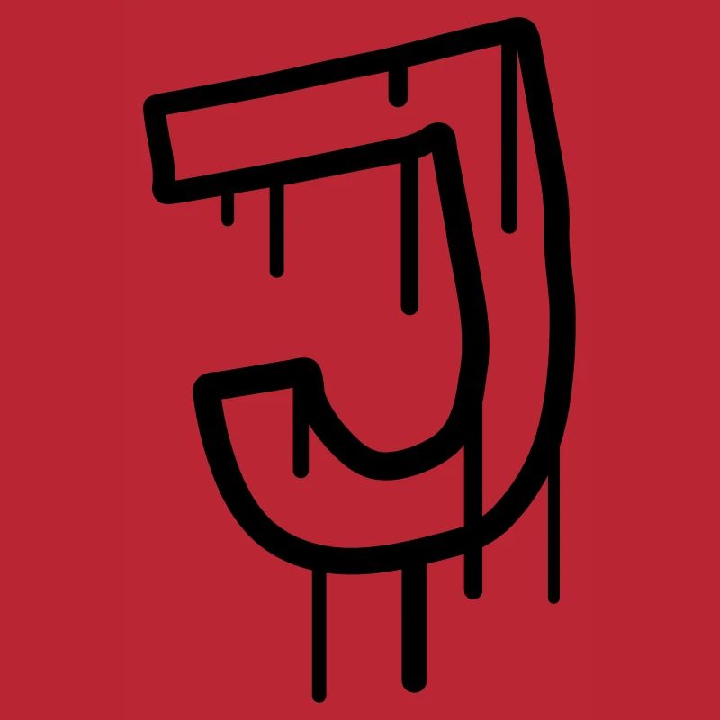 Buchstabe J Graffiti Stempel