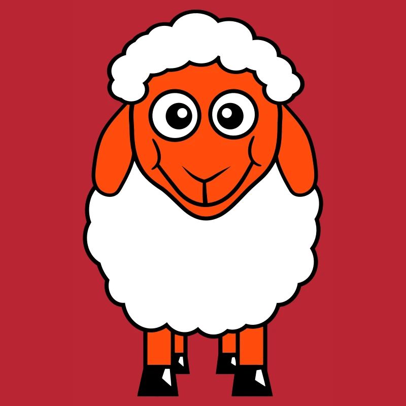 Schaf Baby Steht Süß Niedlich Lamm Kind Cool Comic