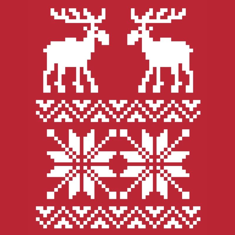 Elch-Muster-Weihnachtspullover