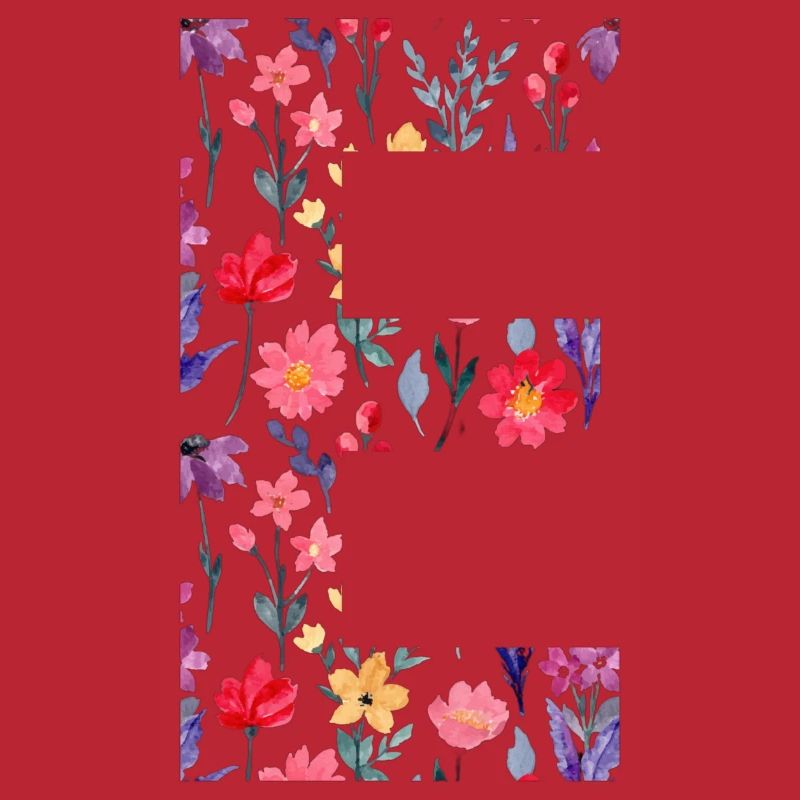 Personalisierter Blumenbuchstabe E - Geschenkidee