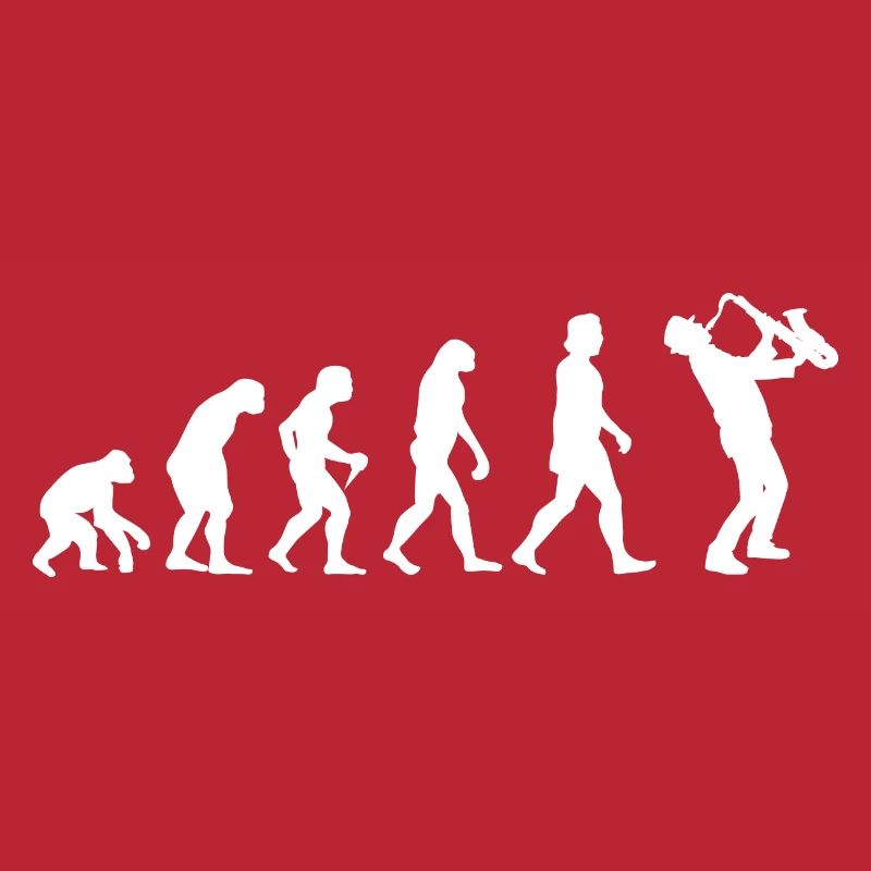 Evolution saxophone musician saxophone gift idea