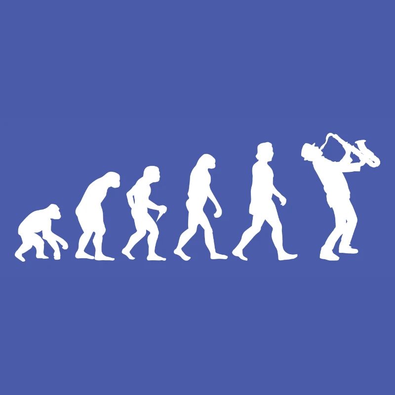Evolution Saxophon Musiker Saxofon Geschenkidee