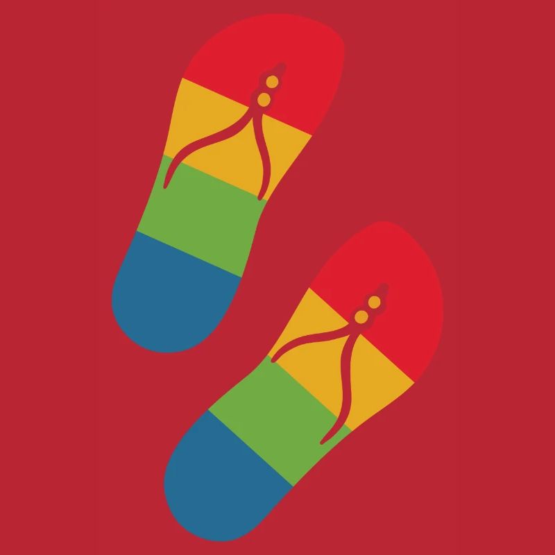 rainbow slippers
