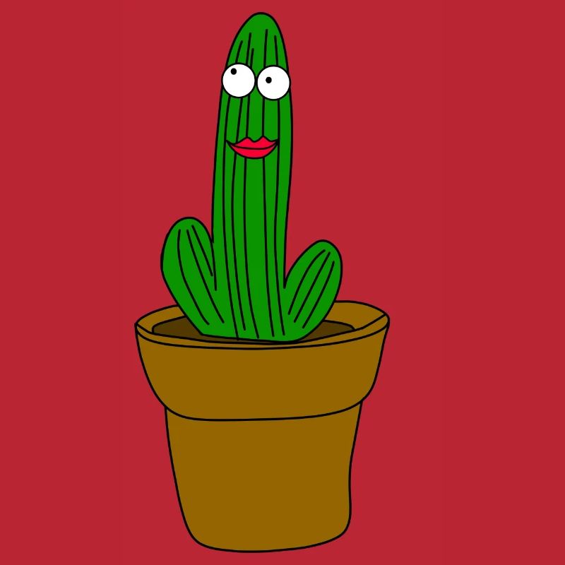 Cactus with face