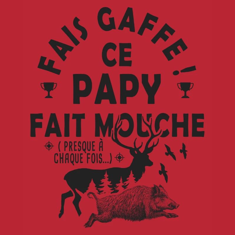 Chasse chasser papy fais mouche papi chasseur
