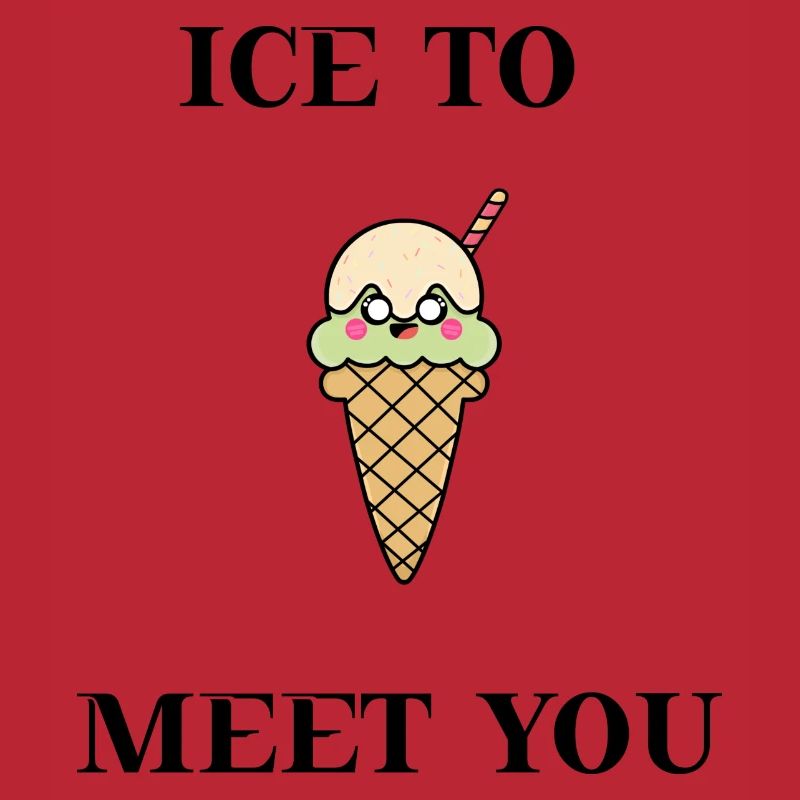 De la glace pour vous rencontrer une idée de cadeau de crème glacée sucrée