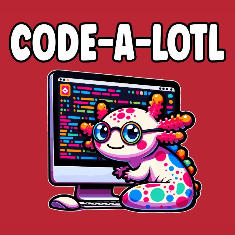 Cadeau de programmation drôle d’axolotl codage