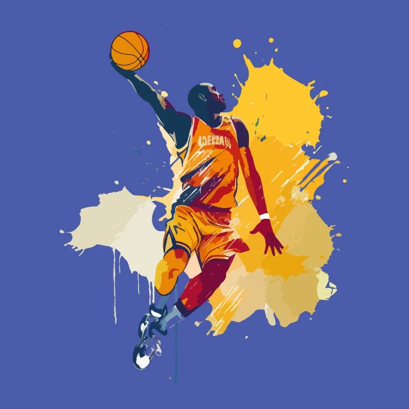 Basketteur Basketteur Dunking Splash Coloré