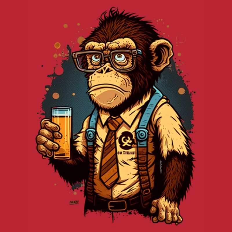 Bière Geek Chimpanzé Comic Cool