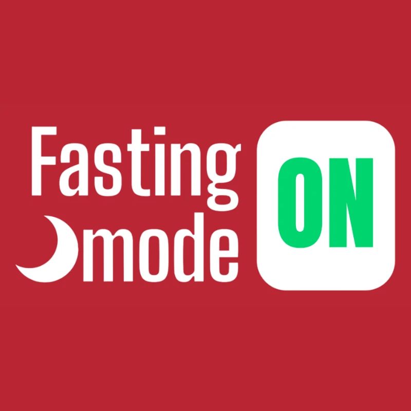 Fasting mode ON text design