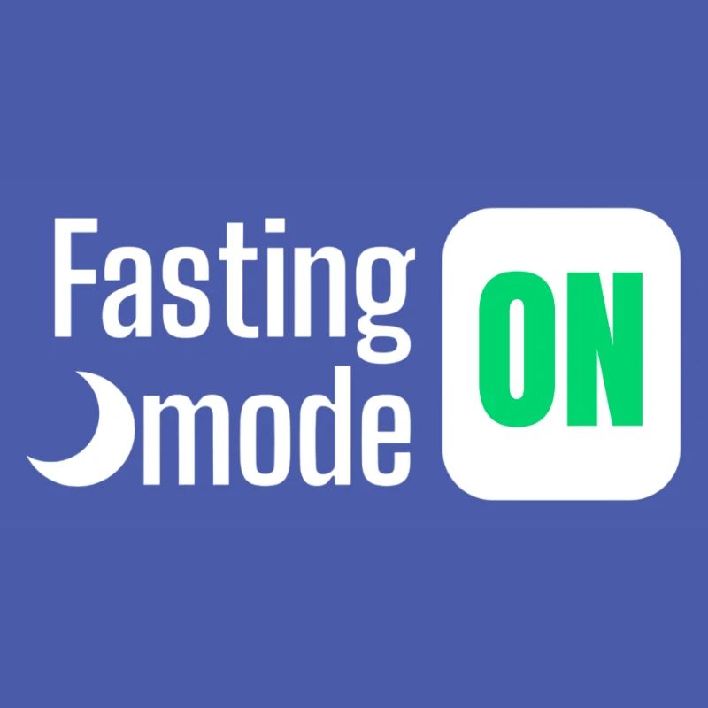 Fasting mode ON text design