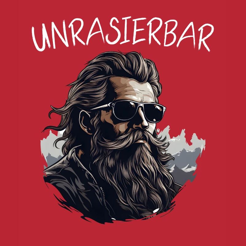 Wikinger Bartträger Lustiger Bart Spruch