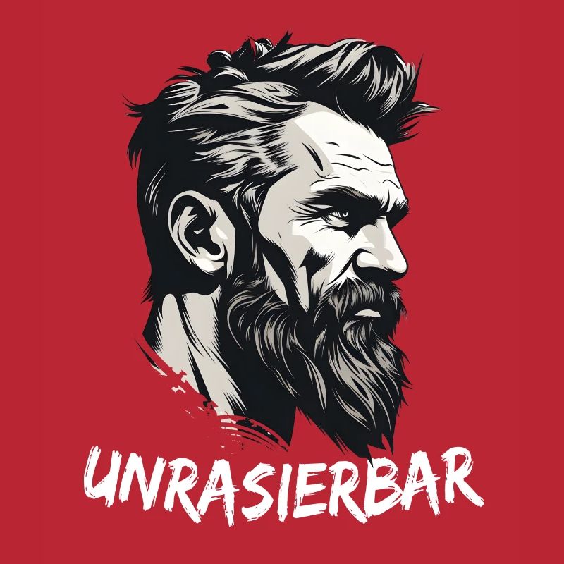 Wikinger Bartträger Lustiger Bart Spruch
