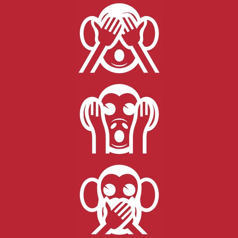 Three Wise Monkeys Vertical