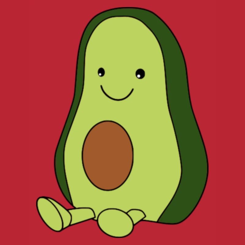 Comic Avocado Looking Left