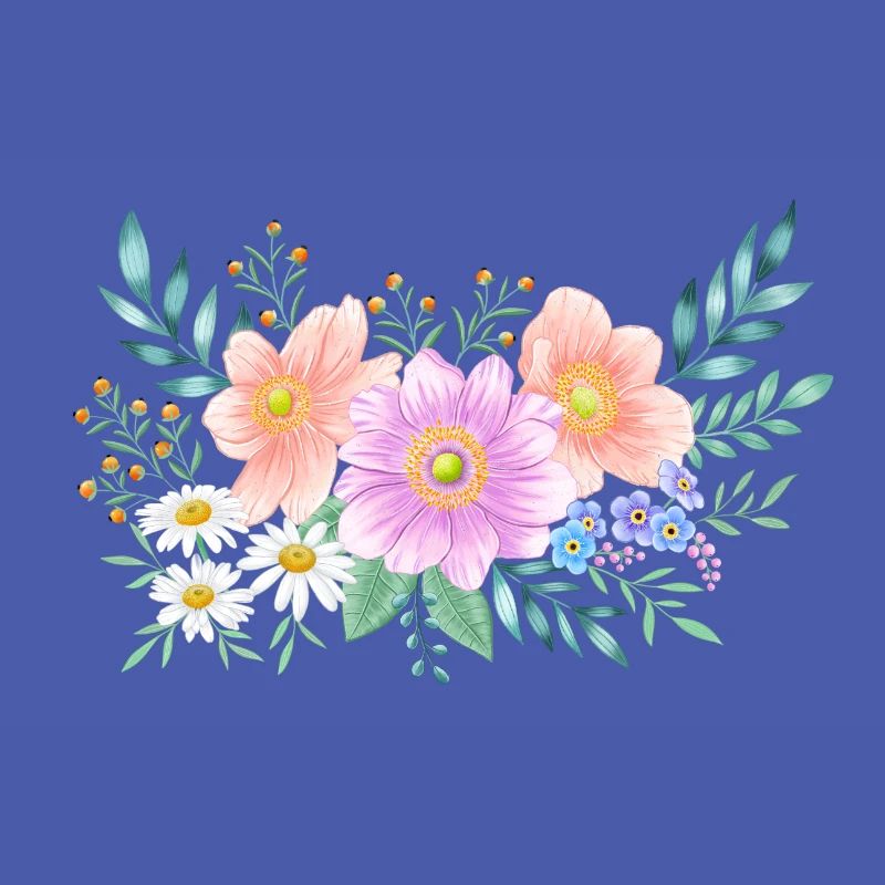 Cadre de fleurs avec beaucoup d’espace pour votre propre texte