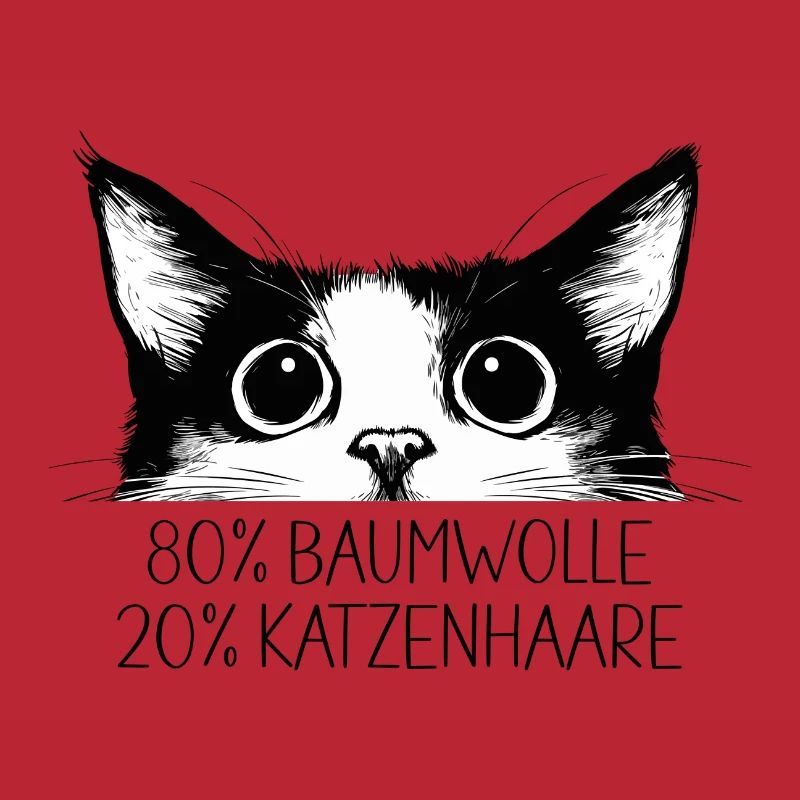 Chat 80% Coton 20% Poils de chat Drôle de dicton