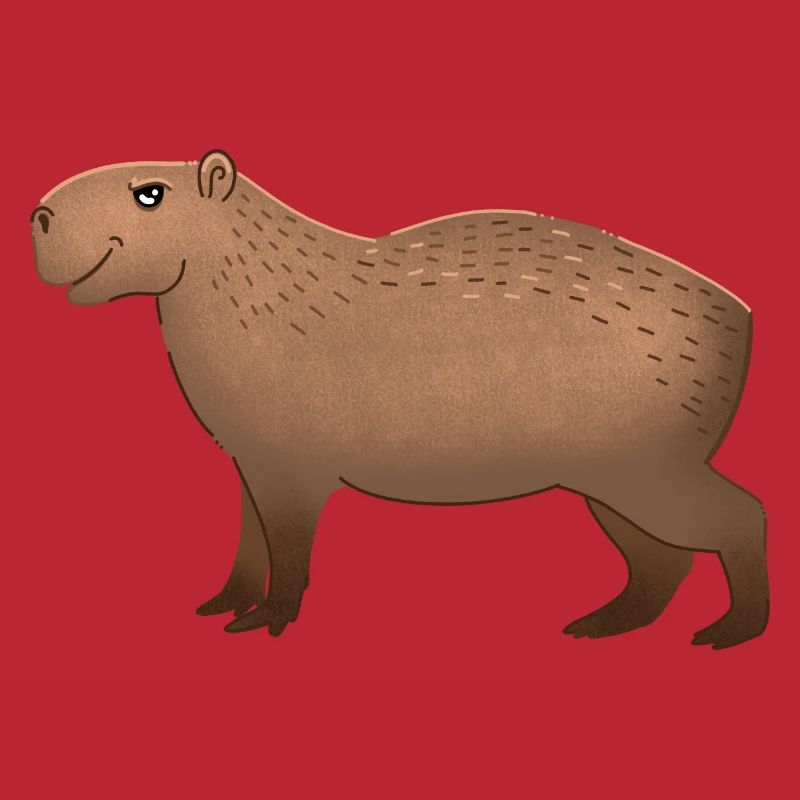 Hand drawn Capybara standing