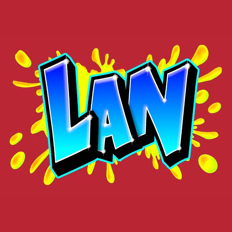 Graffiti "LAN" Imprimable sur tout support !