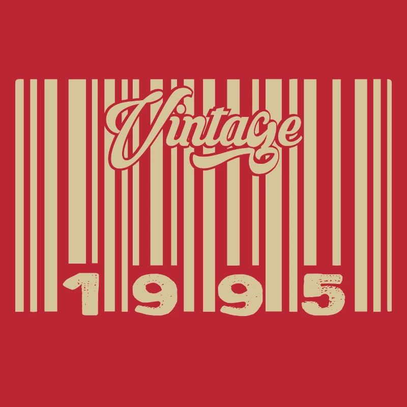 vintage 1995 Code barre 1995: Année 2025.