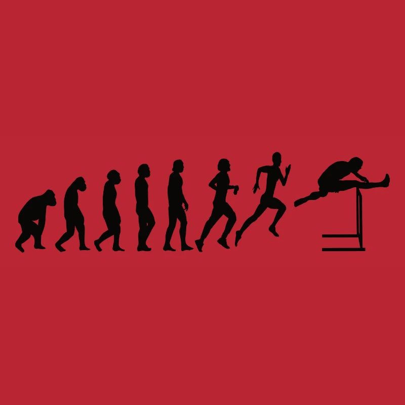 Hürdenlauf Leichtathletik Evolution Hürdenläufer
