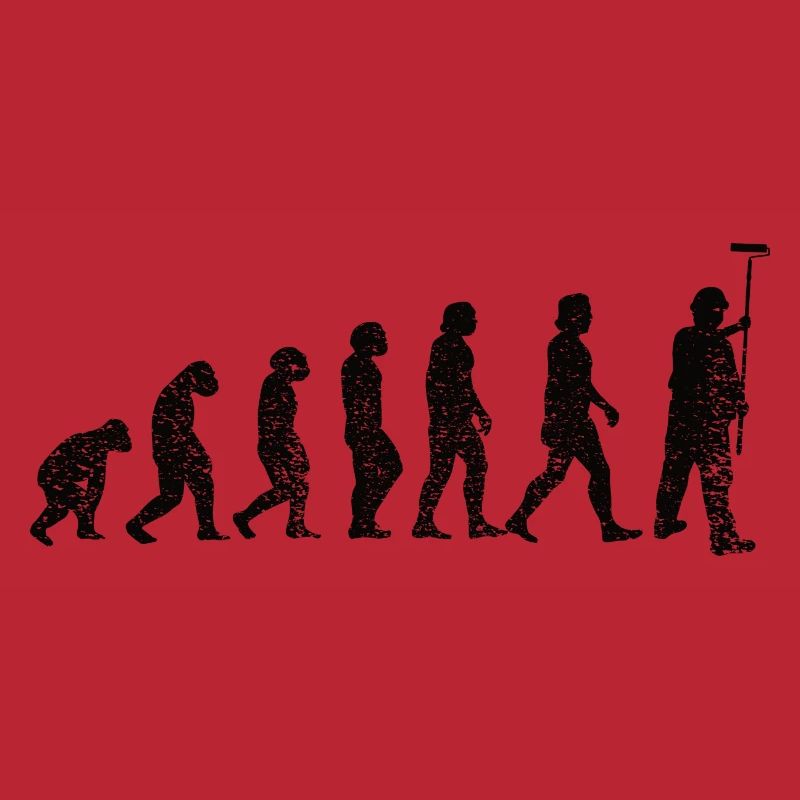 Painter and Varnisher Evolution Brush Painting