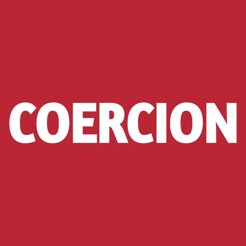 Coercion text in white