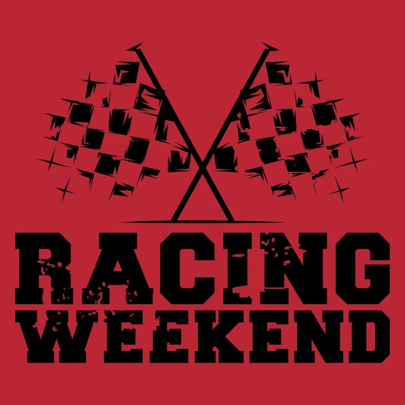Voitures de week-end de course Drapeaux de symbole de course