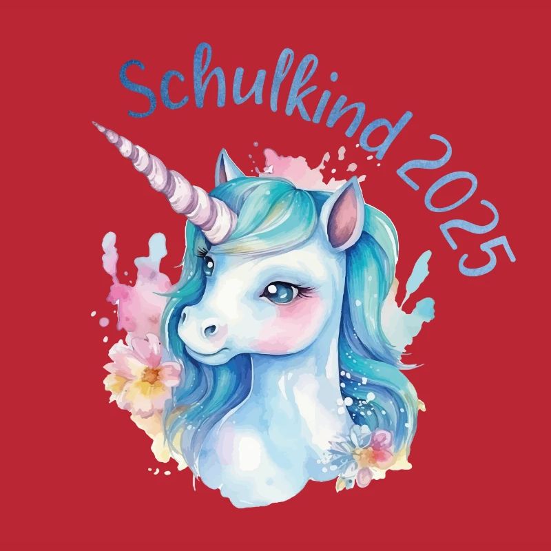 Schulkind 2025 Einhorn Einschulung Schule Schüler