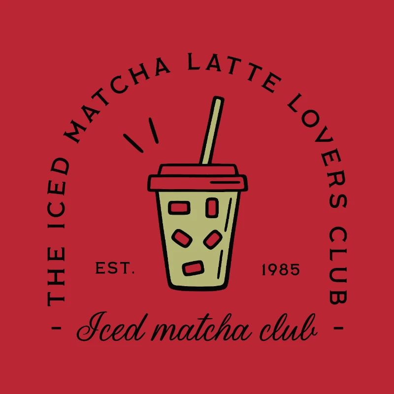 Iced matcha latte glacé