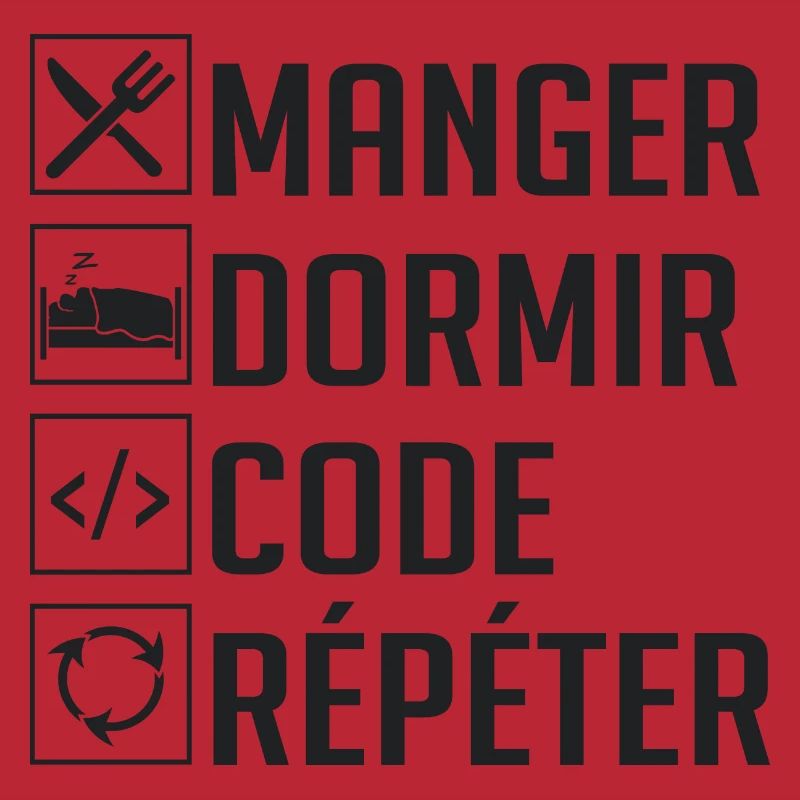 Manger, Dormir, Code, Répéter