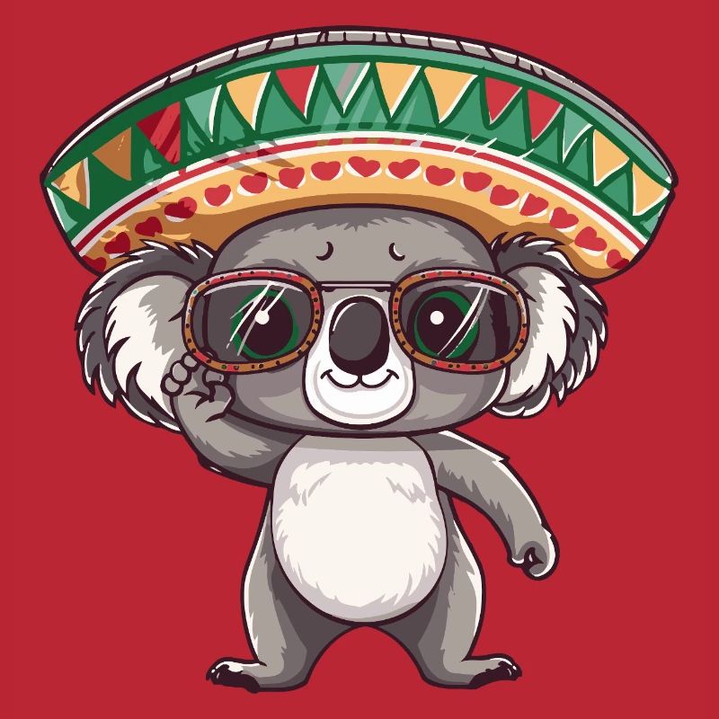Koala Comic Funny Sombrero