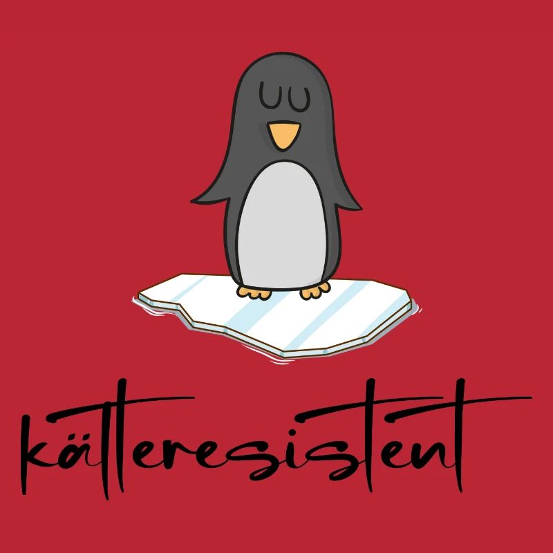 Eisbaden kälteresistenter Eisbader-Pinguin