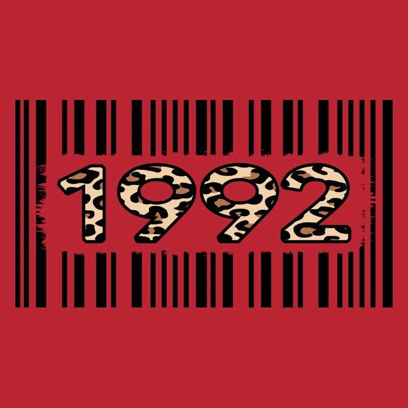 1992 anniversaire 30 ans code-barres léopard