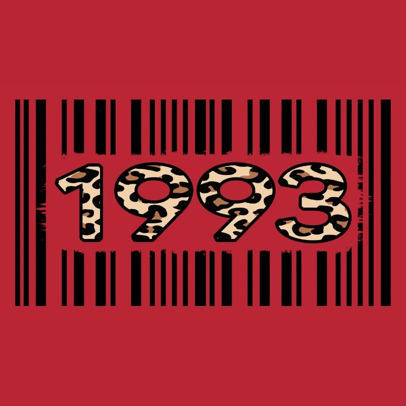 1993 birthday 29 years anniversary barcode leopard