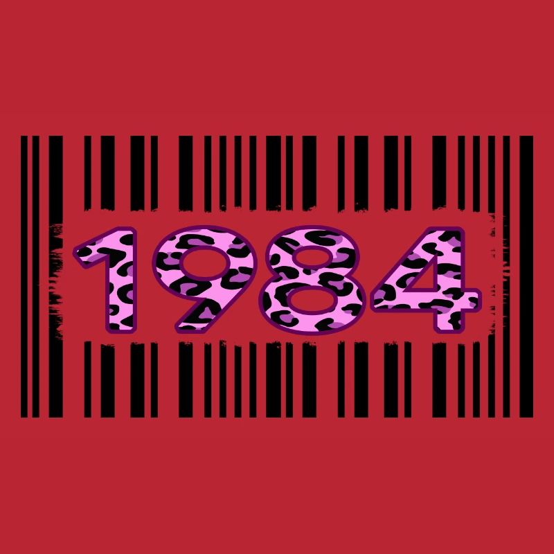 Anniversaire 1984 Anniversaire code-barres Rose Léopard