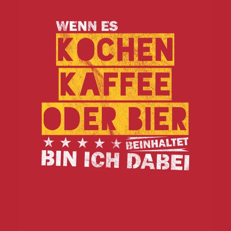 Kochen Kaffee oder Bier Junggesellenabschied