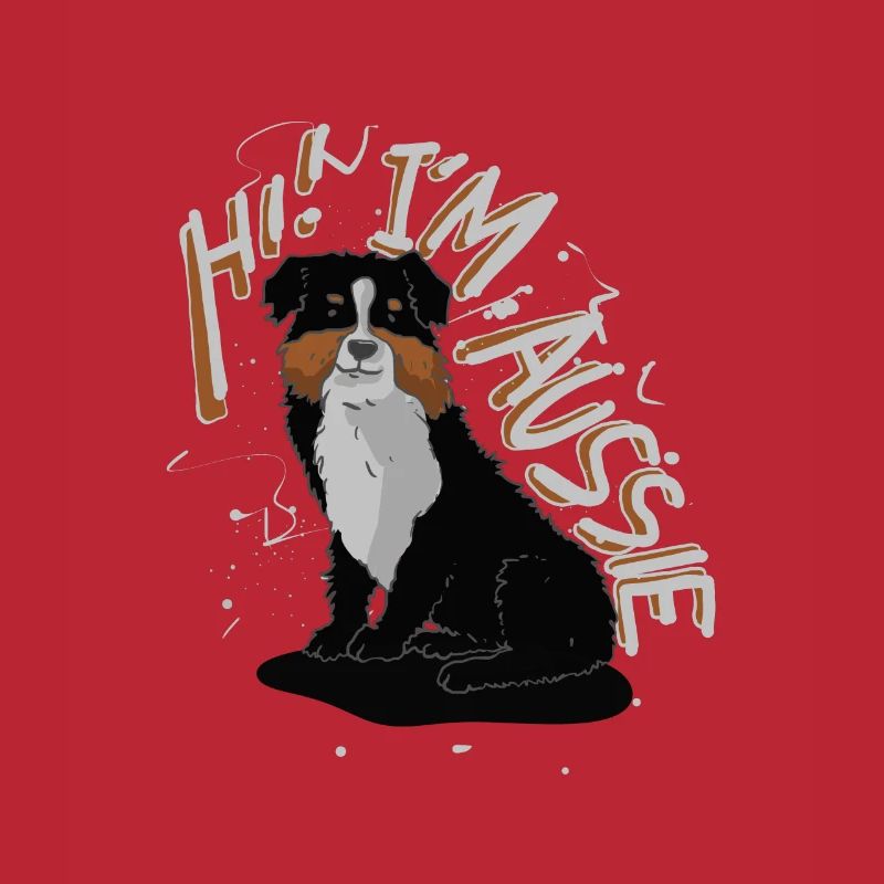 Ich bin ein Aussie Australian Shepard Hund