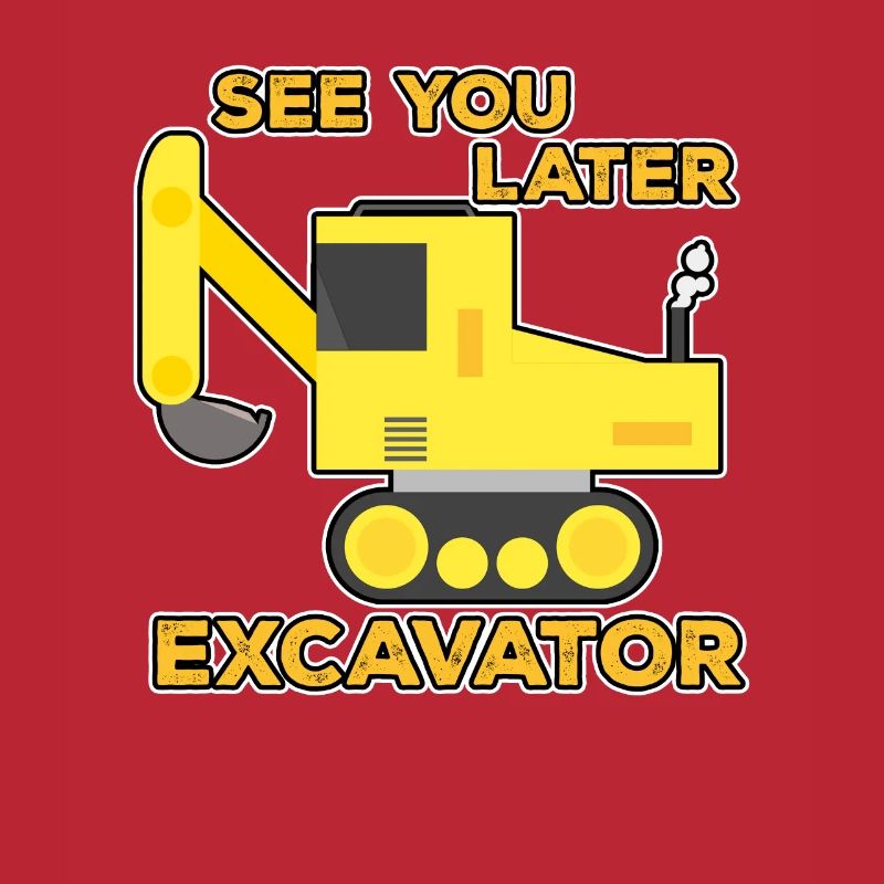 Excavator Construction Site Construction Worker Construction Later I Gift