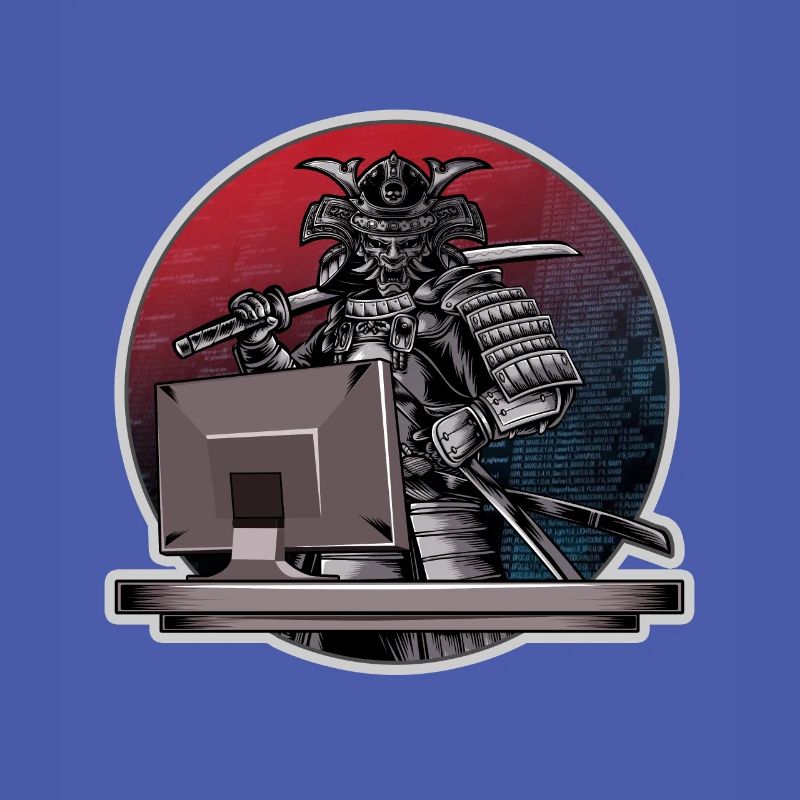 Programmierer Samurai - Warrior Computer - Entwickler