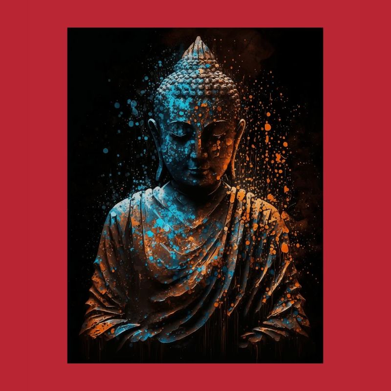 Peaceful Abstract Buddha Statue