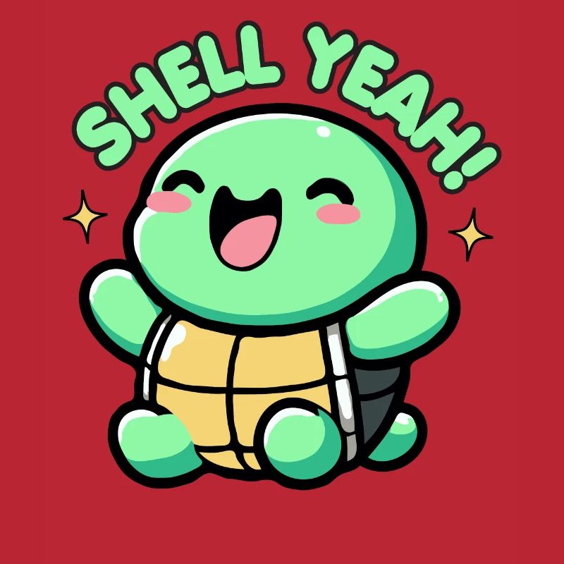 Shell Yeah Cute Turtle Lover Pun Funny