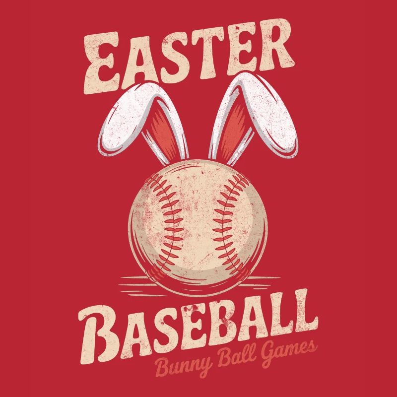 Baseball avec oreilles de lapin Conception de Pâques