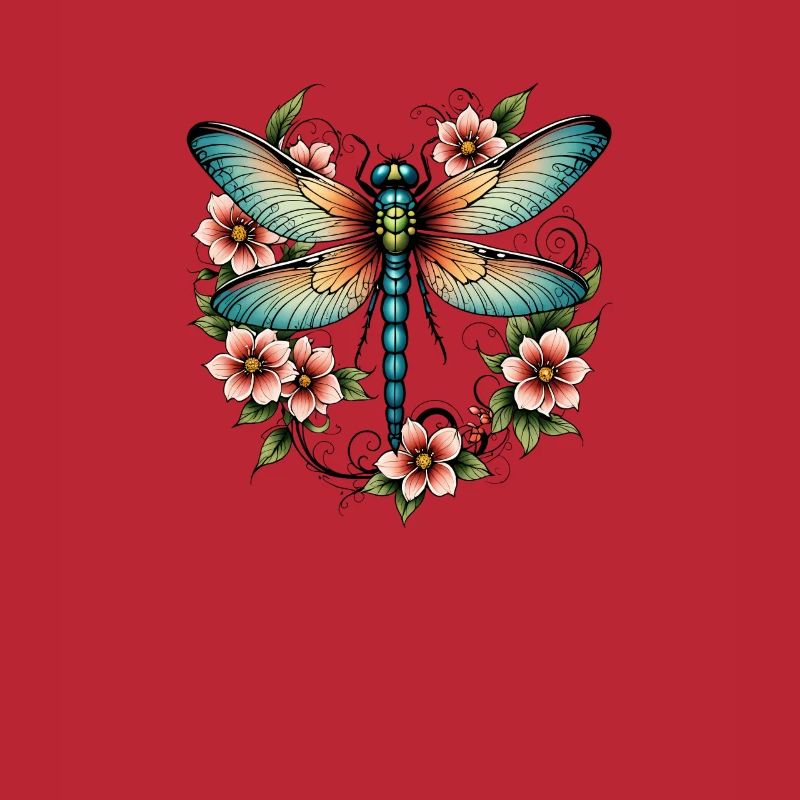 Libelle Blumenkranz